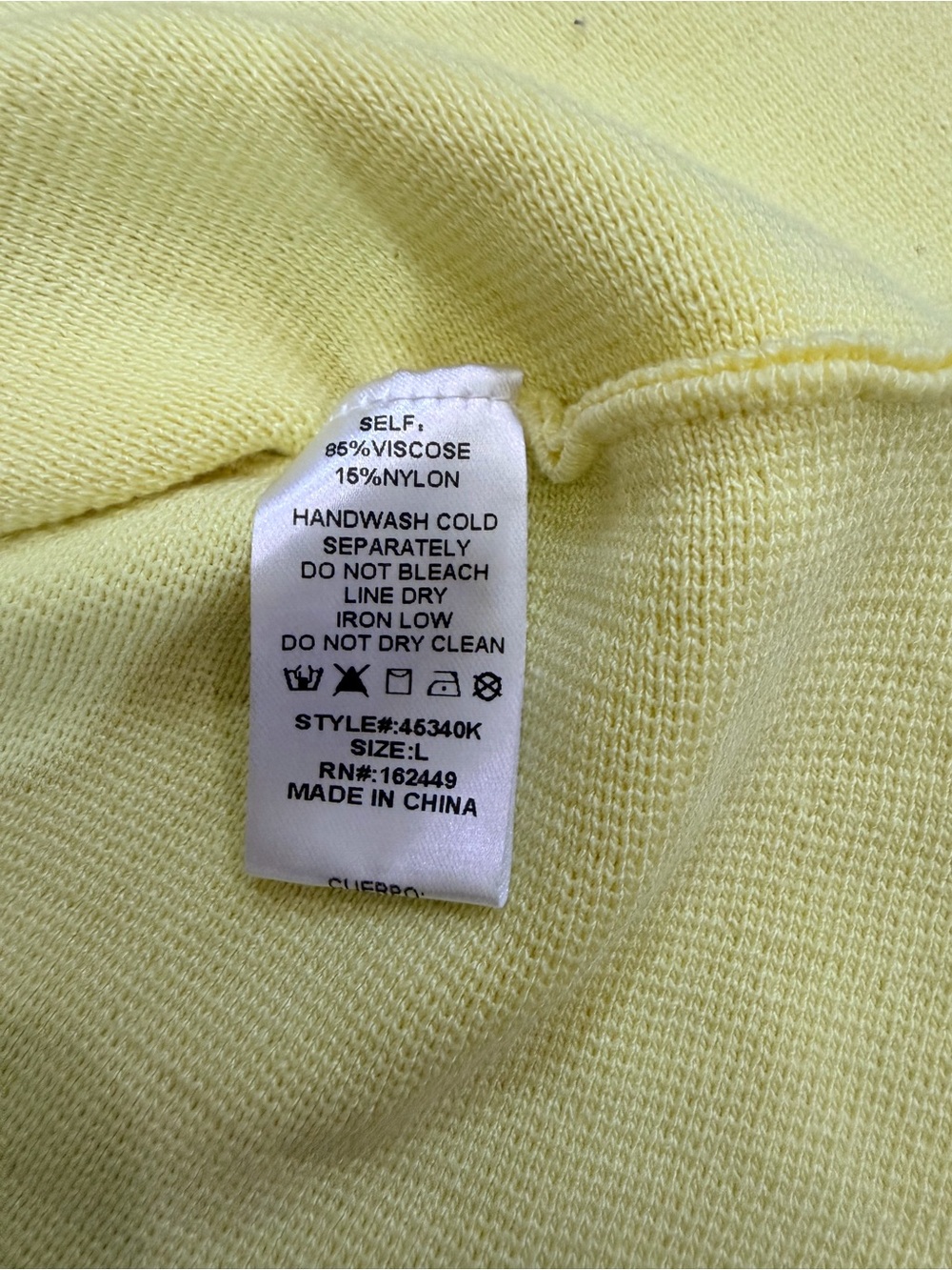 MILK & HONEY Lemon Yellow Peplum Knit Vest Top Sleeveless Gold Button NWOT Large - Picture 5 of 6